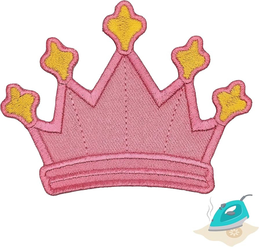 Princess Crown Iron On Patch 3.5" | 1-Pack Embroidered Sew On Patches for Clothing, Jeans, Jacket... | Amazon (US)