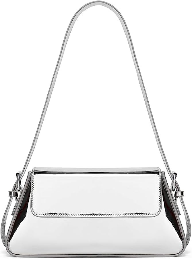 shoowyees Evening Y2k Shiny Hobo Purse Women Sparkly Silver Purse Satchel Metallic Tote Handbag C... | Amazon (US)