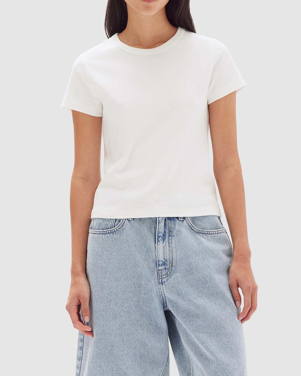 Assembly Label - Lyla Cap Sleeve Tee - T-Shirts & Singlets (Antique White) Lyla Cap Sleeve Tee | THE ICONIC (AU & NZ)