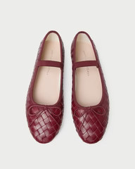 Leonie Wine Woven Ballet Flat | Loeffler Randall