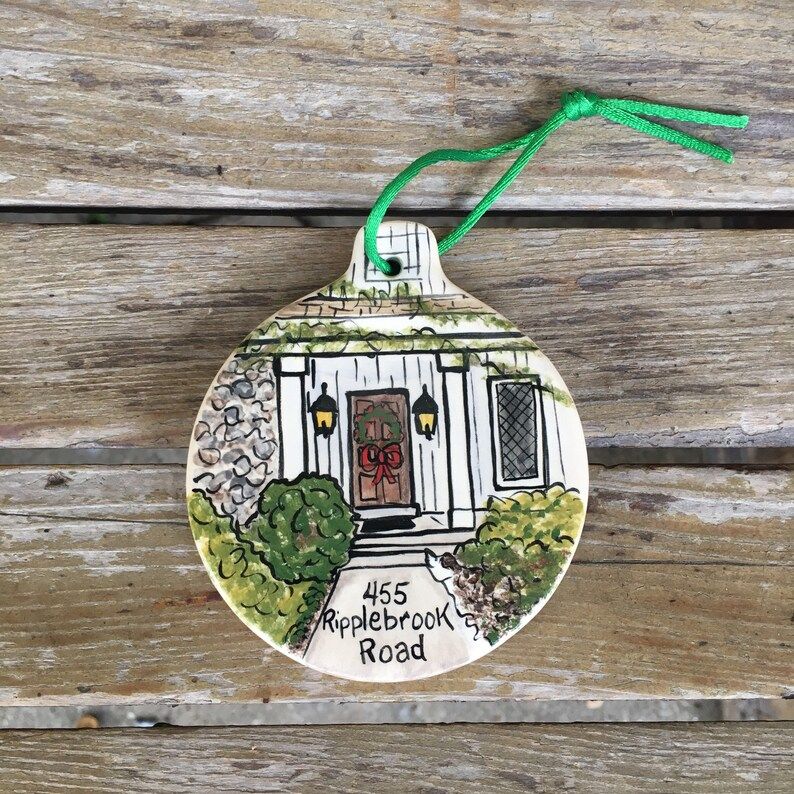 Read the full title
    Front Door Ceramic Christmas Ornament | Etsy (US)