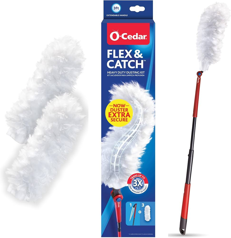 O-Cedar Flex & Catch Heavy Duty Dusting Kit with 3 Disposable Duster Refills | New & Improved Mod... | Amazon (US)