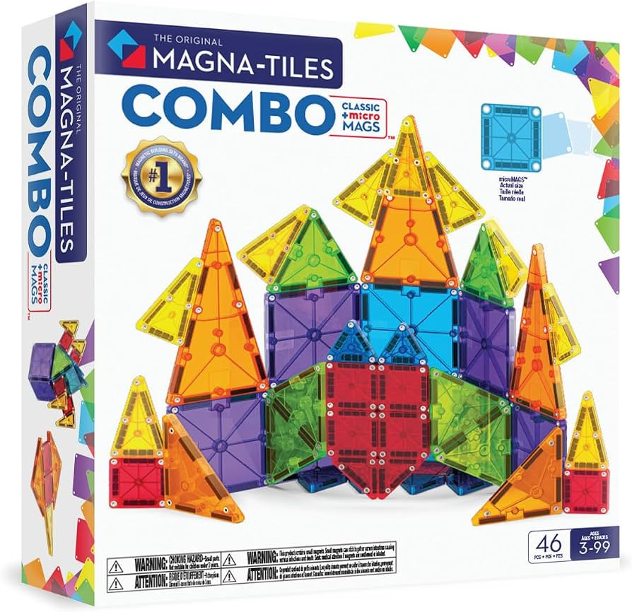 MAGNA-TILES\u00ae Combo 46-Piece Magnetic Construction Set, The Original Magnetic Building Brand | Amazon (CA)