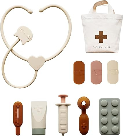 Marlowe & Co Silicone Pretend Play Doctor Kit for Toddlers and Children, Pretend Play Doctor and ... | Amazon (US)