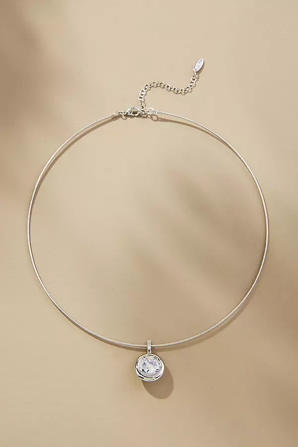 Thin Corded Crystal Pendant Necklace | Anthropologie (US)