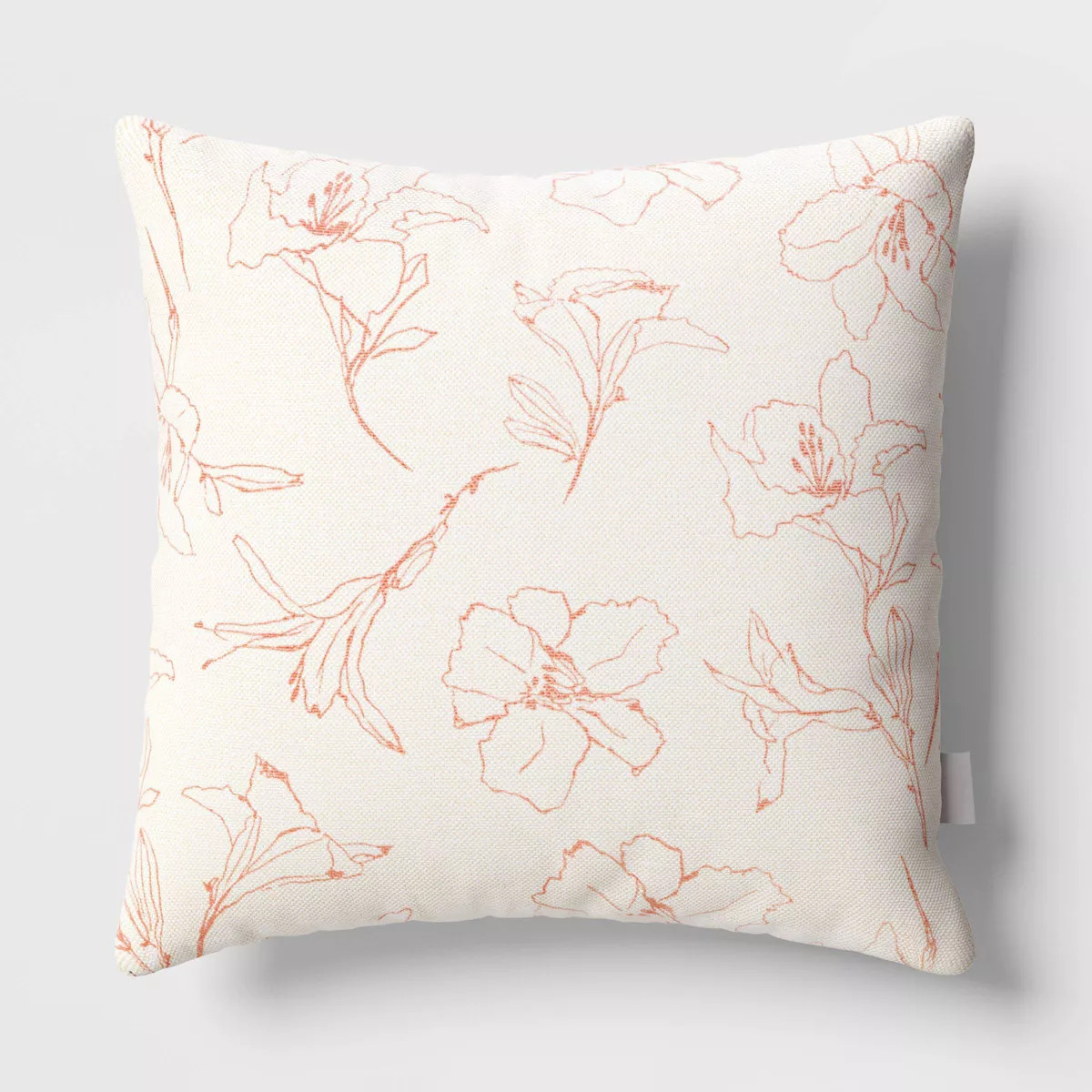 18"x18" Lily Square Outdoor Throw Pillow White - Threshold™ | Target