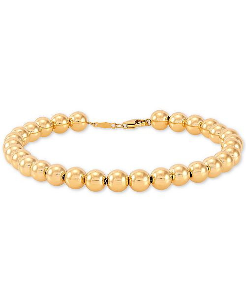 Polished Bead Bracelet in 14k Gold | Macys (US)