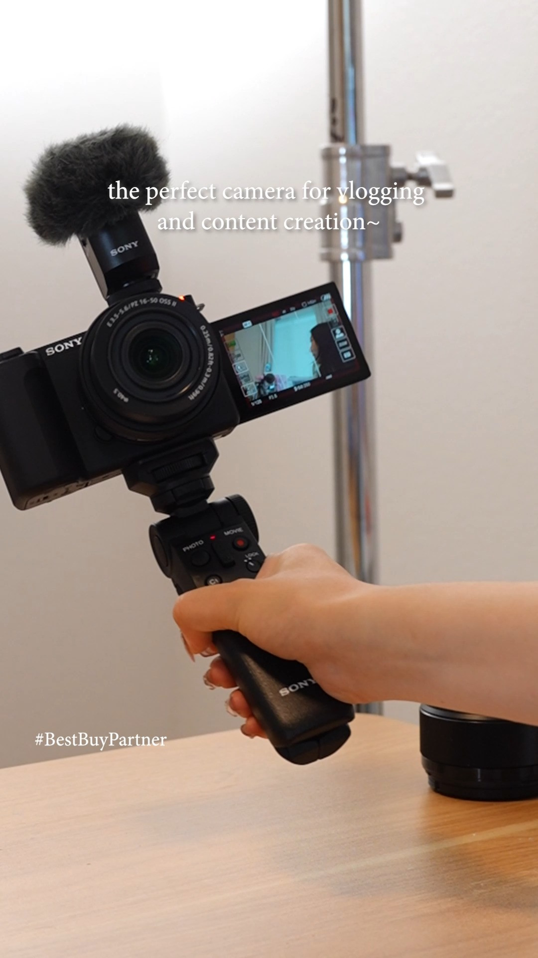 #BestBuyPartner This wireless shooting grip makes filming and vlogging so convenient, you can even still use the buttons when the camera isn’t screwed onto the mount, so you can start recording from a distance! You can even use this as your live streaming camera, or shoot vertical with the Vertical UI for TikTok and IG! Take your content to the next level with The Sony ZV-E10 II Content Creators’ Camera, creator kit, and shotgun mic! Get one now at Best Buy and start creating. @BestBuy #Sonyalpha #SonyZV 

 