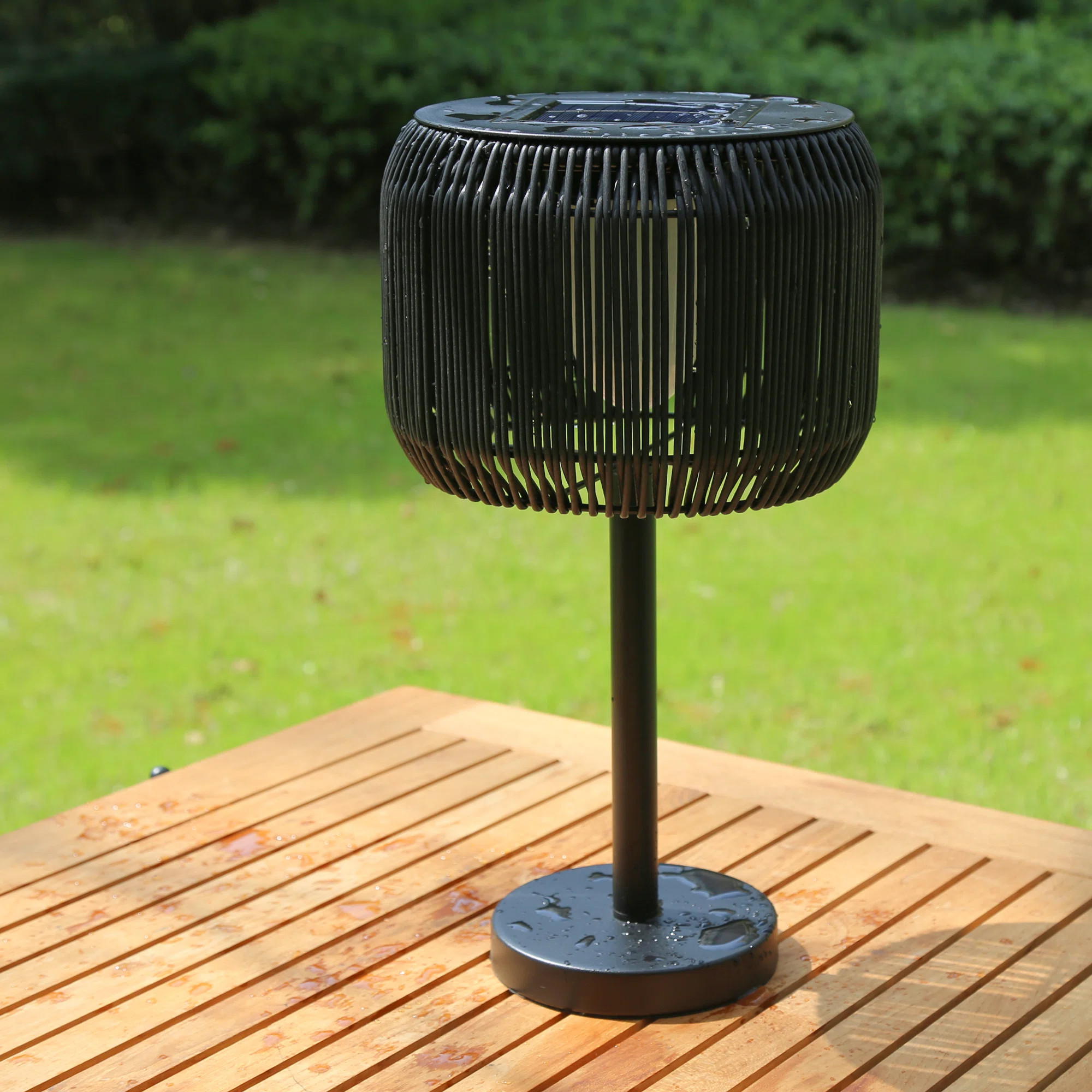 HAPLIFE 20'' Solar Powered Integrated LED Outdoor Table Lamp & Reviews | Wayfair | Wayfair North America