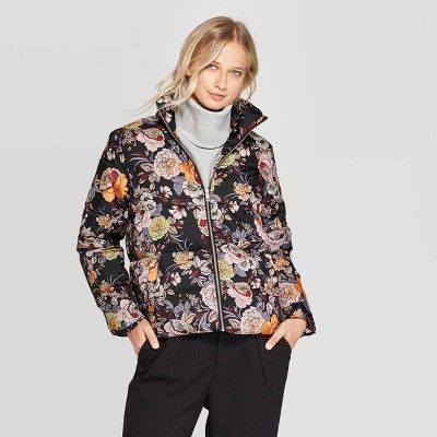 Women's Puff Long Sleeve Flat Collar Jacket - Who What Wear™ | Target