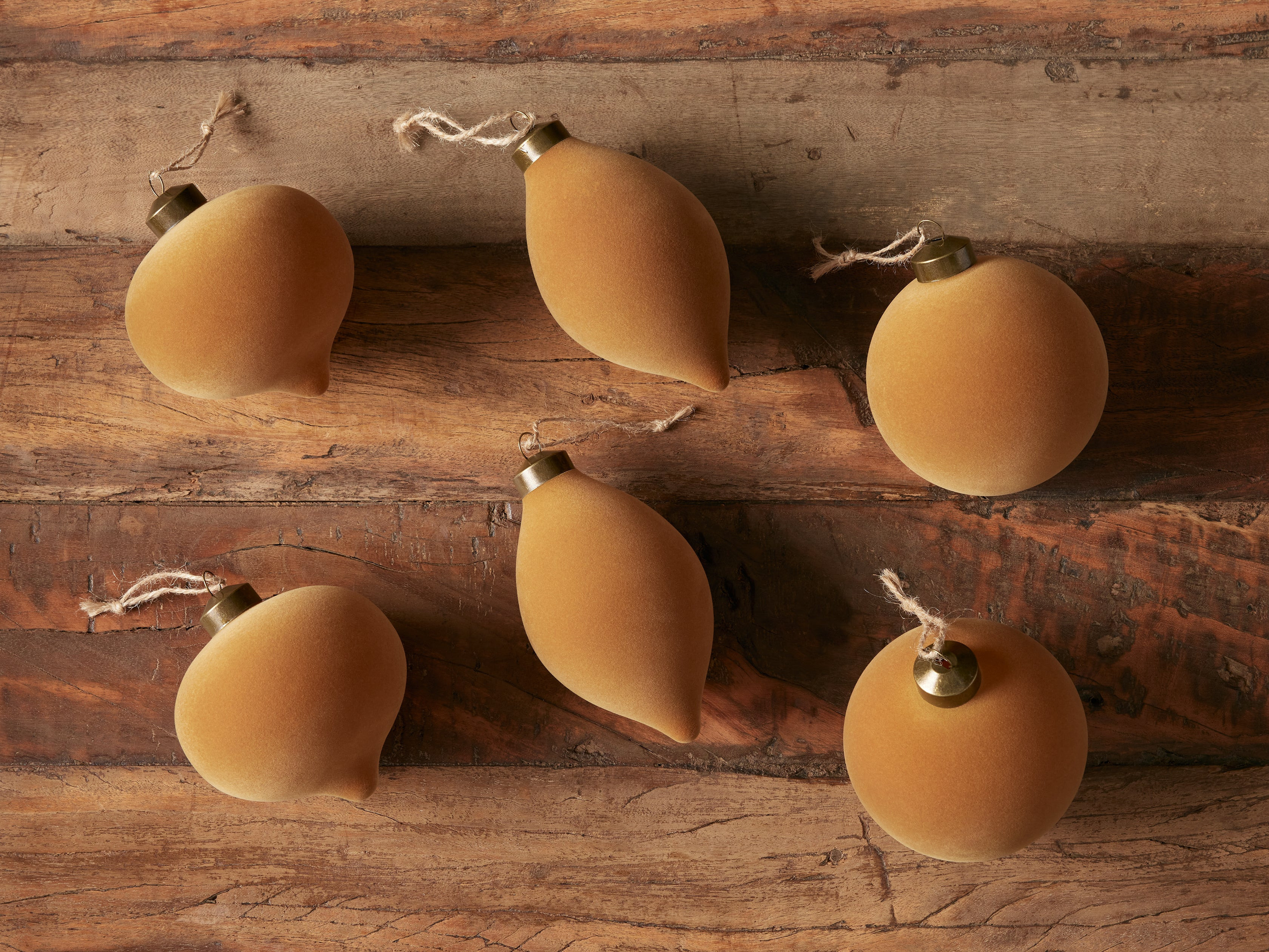 Flocked Ornaments (Set of 6) | Arhaus