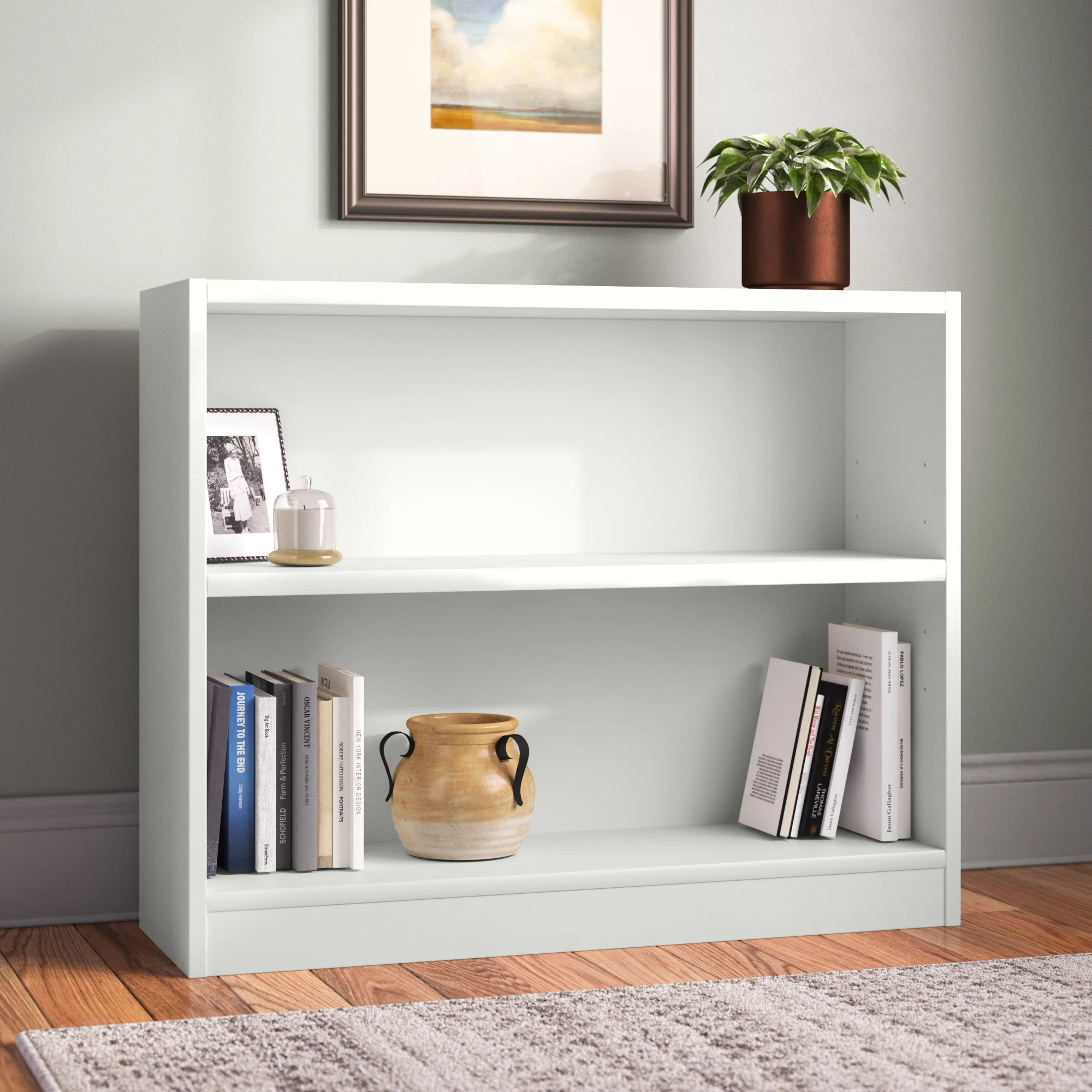Paulica Small 2 Shelf Bookcase, Storage and Display Bookshelf for Home Office and Living Room | Wayfair North America
