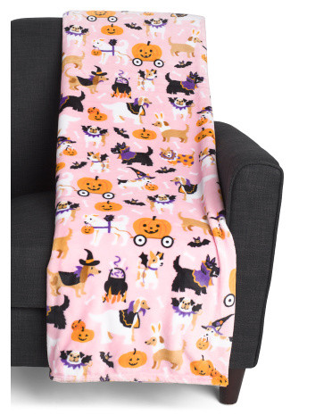 60x70 Trick Or Treat Dogs Throw | TJ Maxx