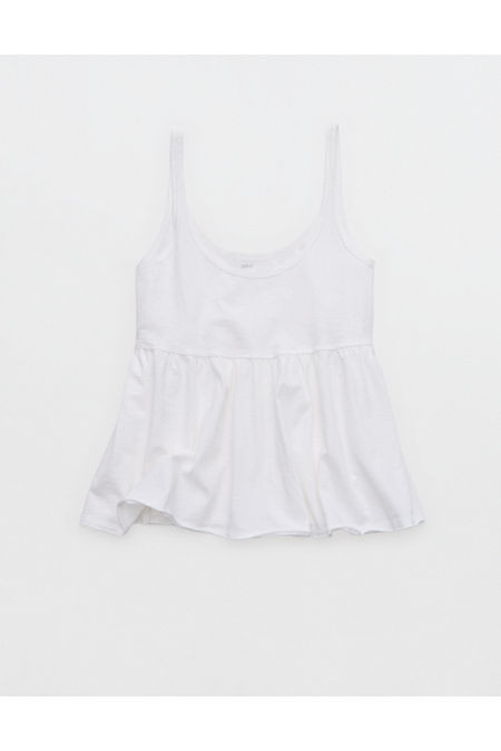 Aerie Happiest Tunic Tank Top Women's White XXS | Aerie