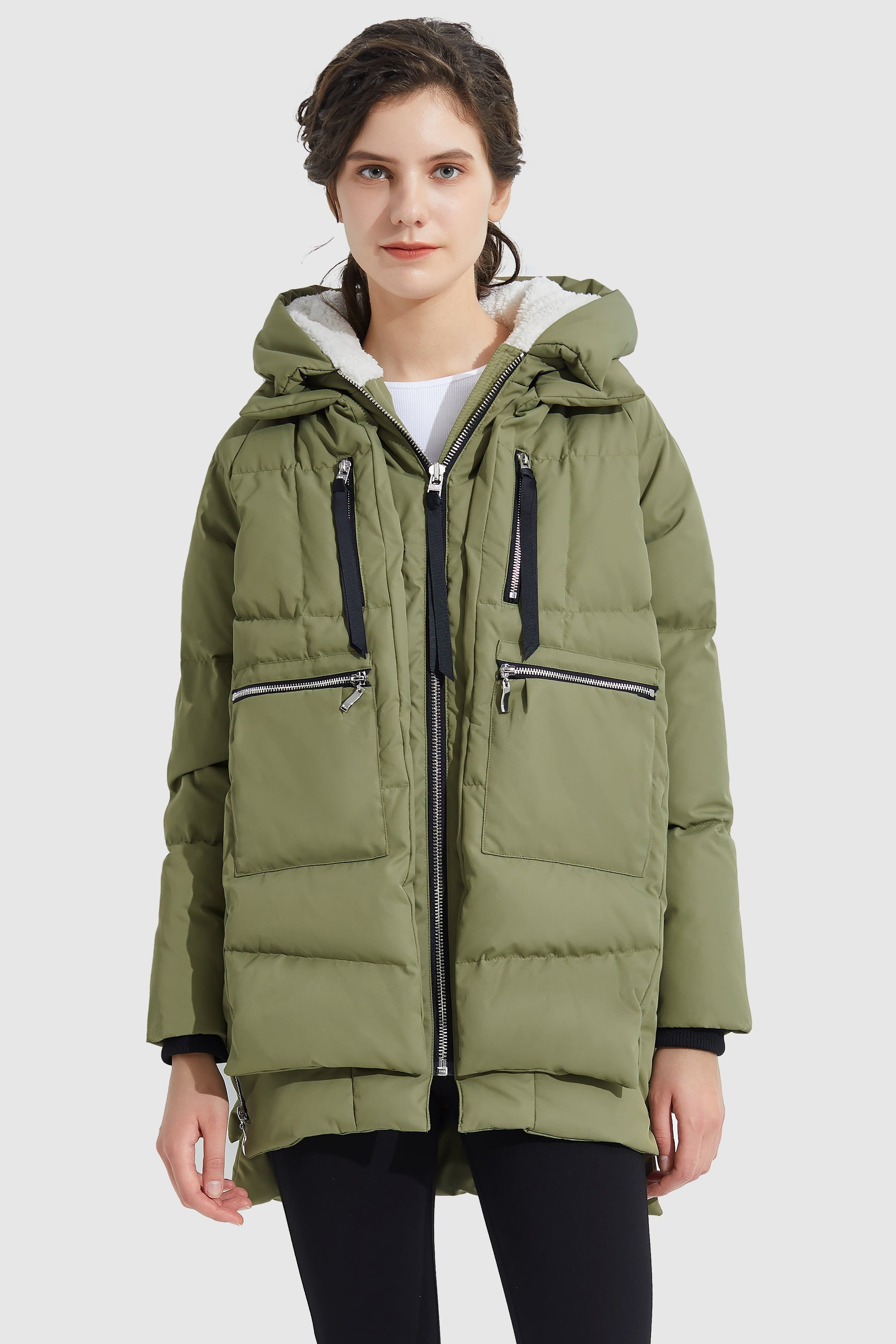 Zip front Thickened Down Jacket | Orolay