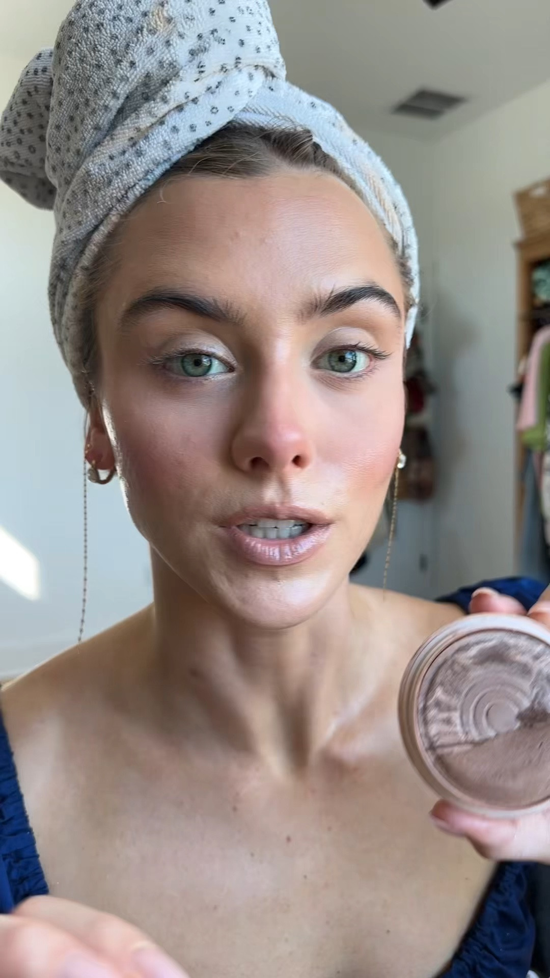 Dibs beauty my code is SLOANE. My favorite product is the dibs beauty baked bronzer in shade Carmel cappuccino but I also love spiced chai. Awaken sun-kissed skin with DIBS Beauty's Duet Baked Bronzer, a talc-free duo with jojoba, macadamia & hibiscus oil for a bronzed, blurred rolling glow @dibsbeauty    @ulta 

#LTKselfcare #LTKgrwm #LTKBeauty