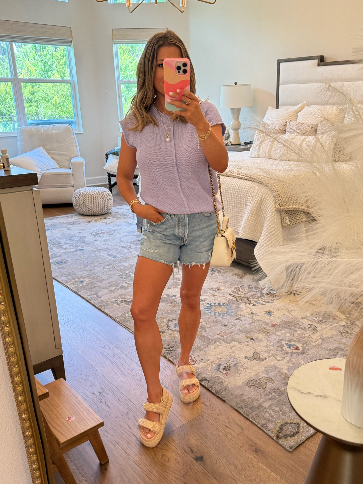 Wearing a medium top (sized up for a looser fit); shorts and sandals run tts 

#LTKFindsUnder50 #LTKStyleTip #LTKFindsUnder100