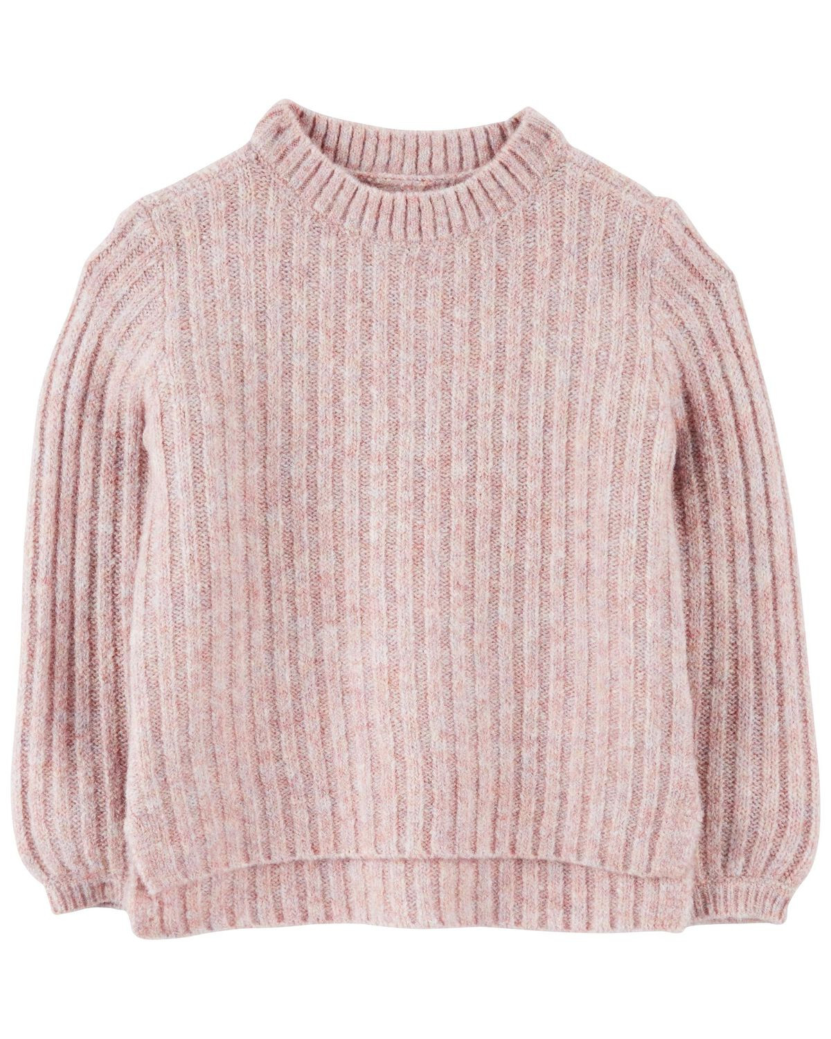 Pink Baby Ribbed Pullover Sweater  | carters.com | Carter's