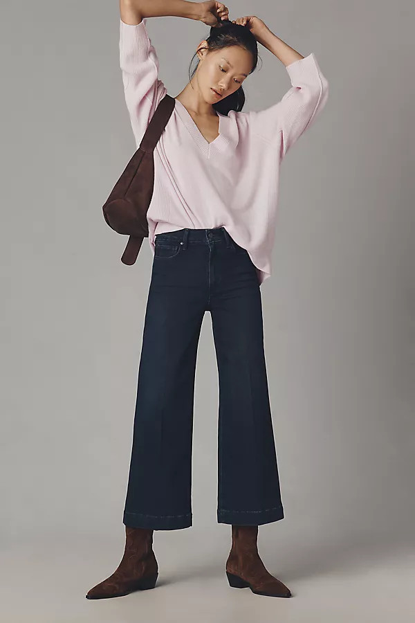 PAIGE Anessa High-Rise Crop Wide-Leg Jeans | Anthropologie (US)