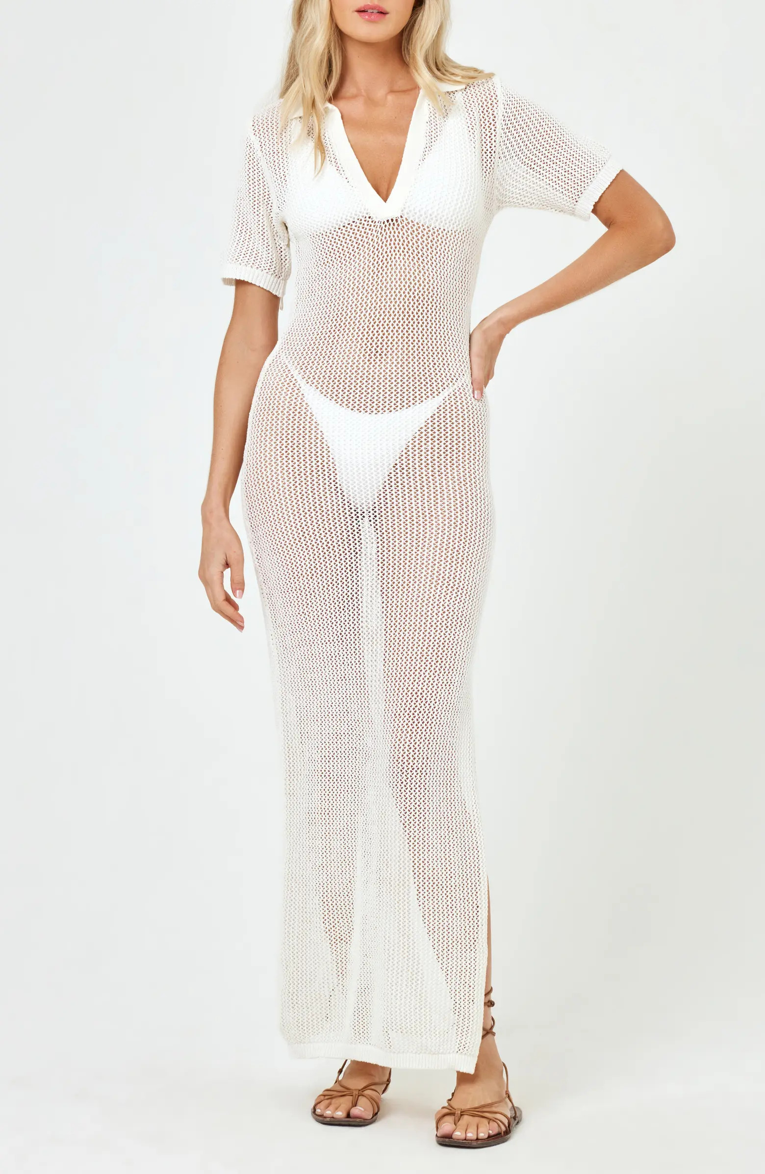 Sydney Open Stitch Cover-Up Dress | Nordstrom