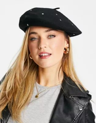 Accessorize wool beret with star detail studs | ASOS (Global)
