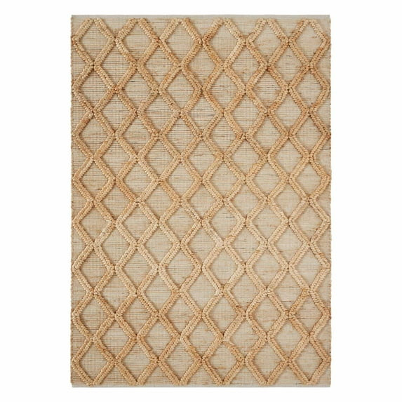 Beautiful Natural Jute Trellis Diamond Indoor Area Rug by Drew Barrymore, 5' x 7' | Walmart (US)