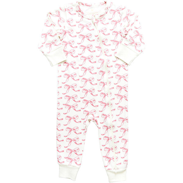 Baby Organic Romper, Bows | Maisonette