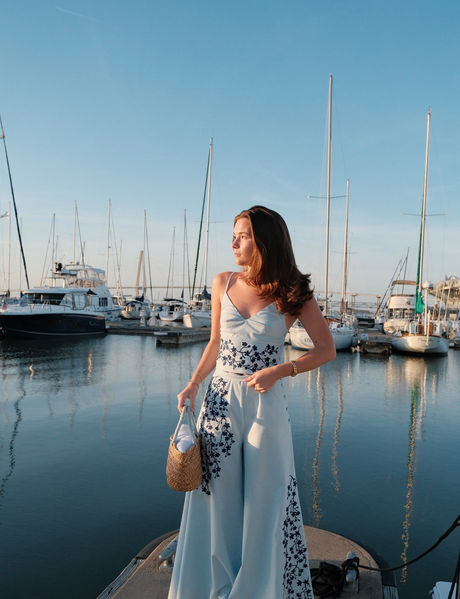 Wearing an xs (my usual) and would wear this with heels if your under 5’5”! 