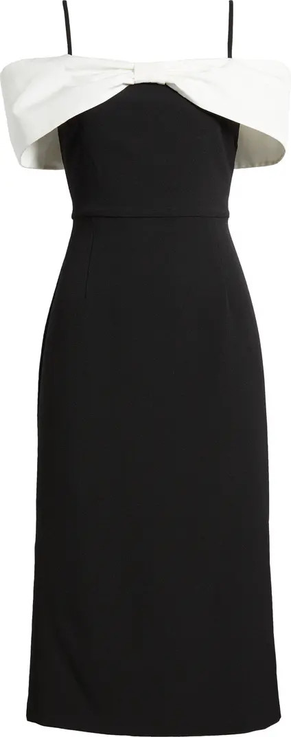 Bow Colorblock Off the Shoulder Dress | Nordstrom