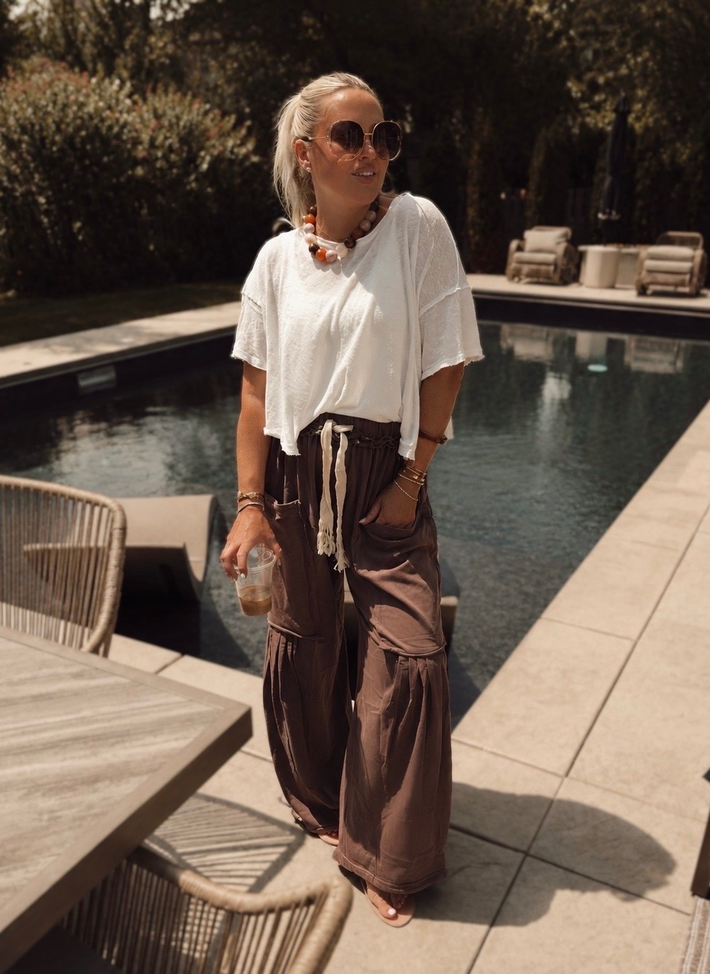OOTD 🤎 The outfit that’s been getting so many questions! This combo is the perfect mix of elevated and effortless. Paired my favorite Free People tee with these viral Amazon pants, and I’m obsessed with how easy it is to throw on and still look put together.

The FP top is worth every penny, and the Amazon pants are such a good find. ✨

Free People outfit, Amazon pants, Amazon fashion, Free People tee, casual chic outfit, effortless style, neutral outfit, everyday outfit, vacation outfit, comfy outfit, wide leg pants, Amazon storefront, fall transition outfit.

#LTKootd #LTKSeasonal