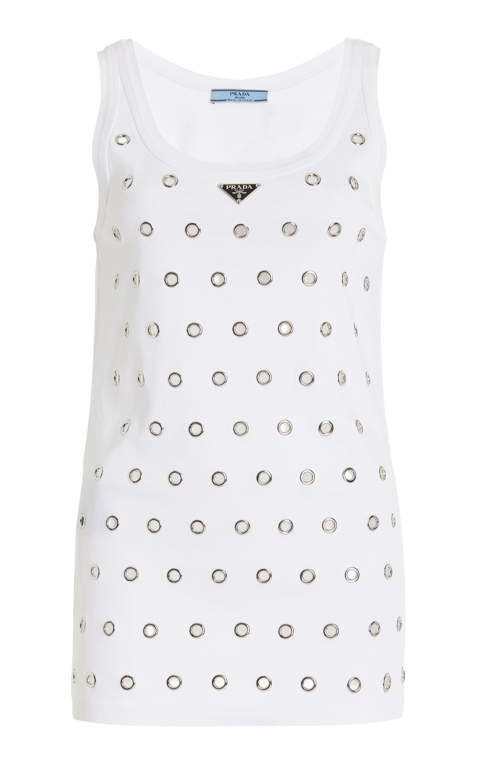 Grommet-Detailed Cotton Tank Top | Moda Operandi (Global)