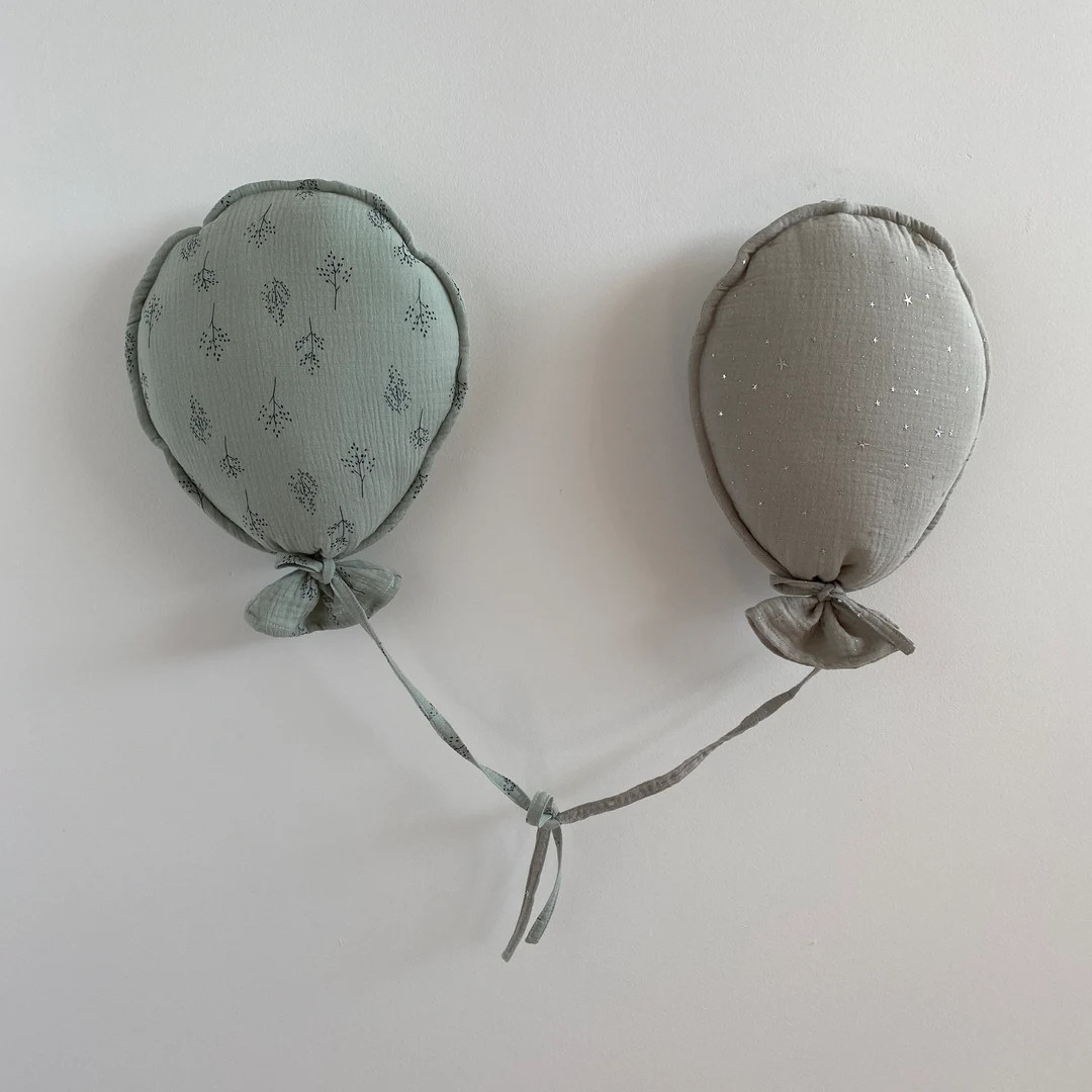 Grey Set fabric balloon to decorate, wall-mounted balloons for parties, Grey balloons Nursery Bal... | Etsy (US)