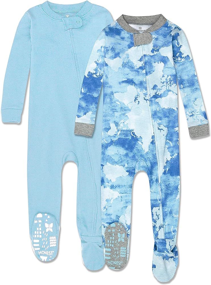 HonestBaby Baby 2-Pack Organic Cotton Snug-Fit Footed Pajamas | Amazon (US)
