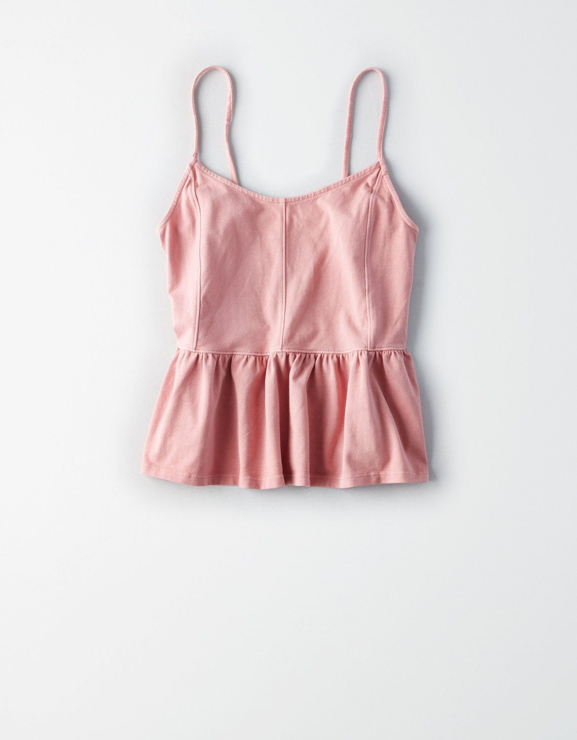 AE Babydoll Corset Tank Top, Pink | American Eagle Outfitters (US & CA)