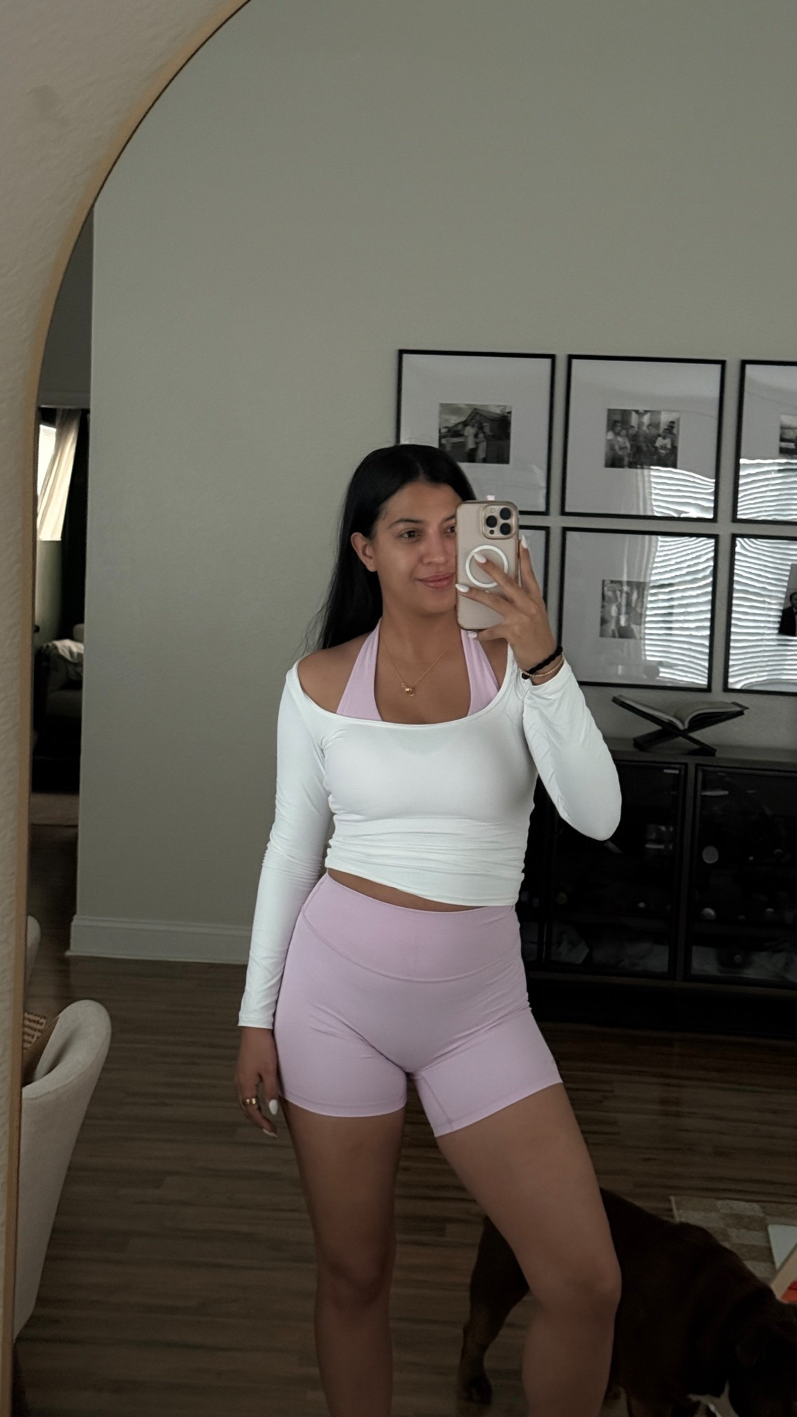 Size medium in everything 

#LTKootd #LTKfitnessgoals