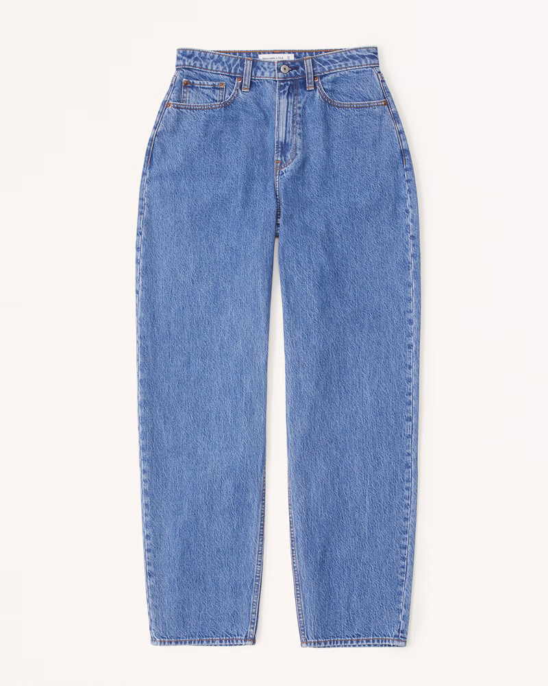 Curve Love High Rise Taper Jean | Abercrombie & Fitch (US)