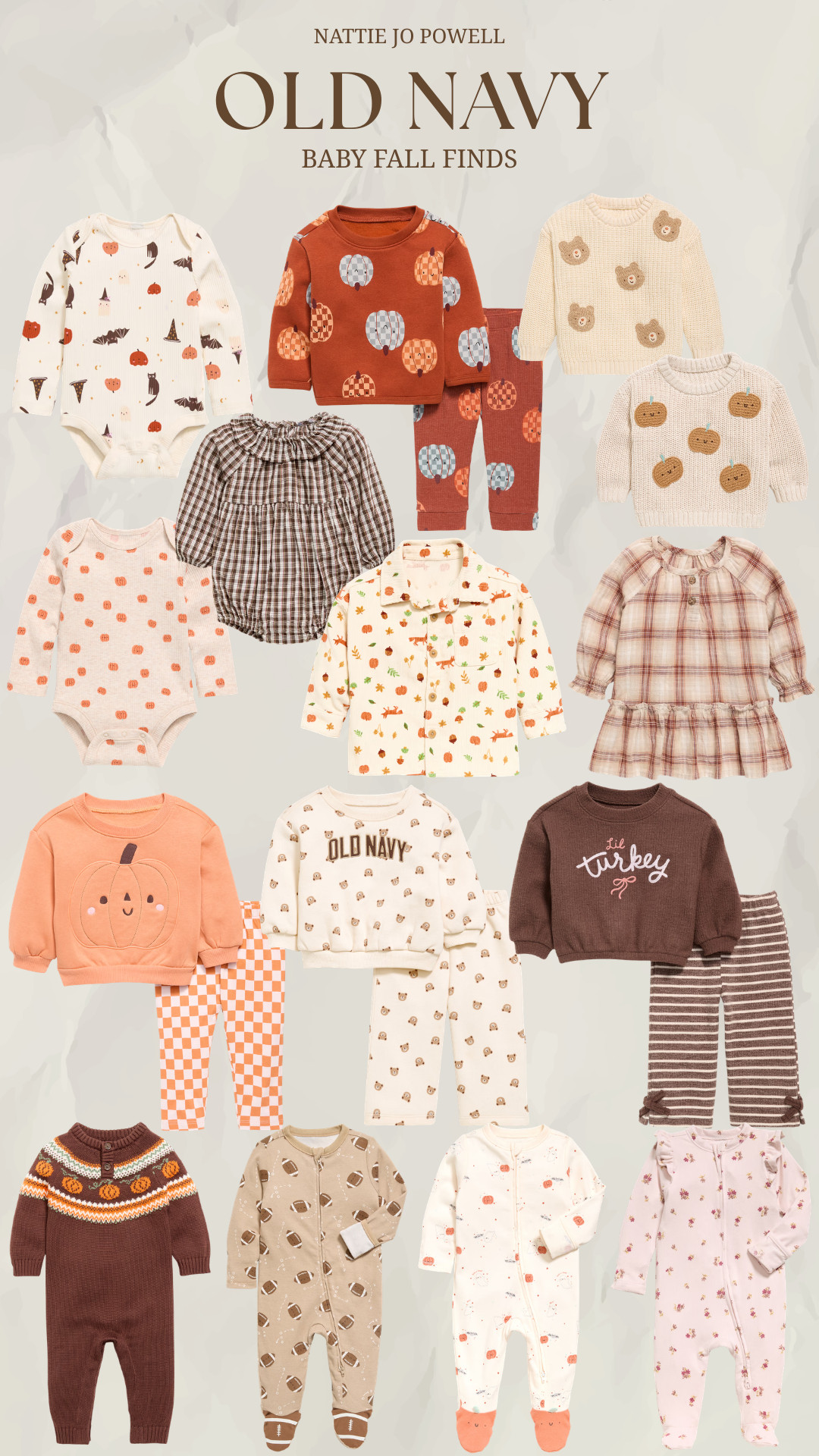 The cutest Old Navy baby finds for fall! Cozy knits, pumpkin prints, sweet matching sets and seasonal pajamas perfect for all the little fall moments!

Old Navy baby clothes - baby fall outfits - fall baby clothes - pumpkin baby outfit - affordable baby clothes - baby Halloween pajamas

 

 #LTKSeasonal #LTKBaby #LTKKids
