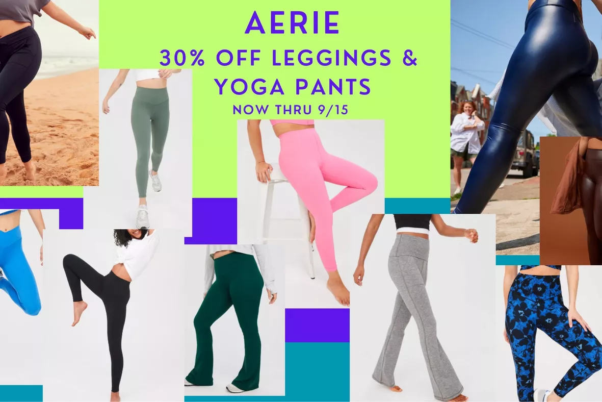 Aerie's High Waisted Crossover Flare Leggings Are 30% Off Right Now