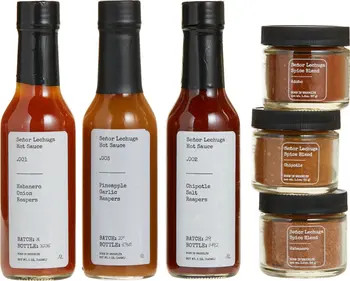 Señor Lechuga The Essentials 6-Piece Set Hot Sauces & Spice Blends | Nordstrom | Nordstrom