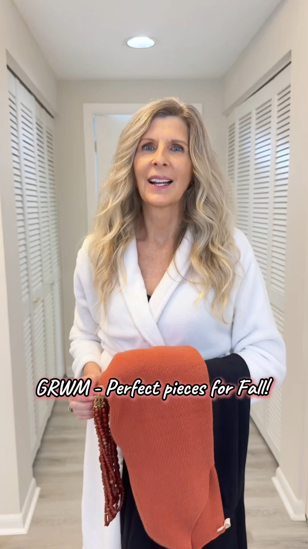 Fall outfit idea - grwm in mix & match pieces for Fall! This black skirt goes with everything & the sweater - so soft & cozy! A Fall outfit that easily transitions from casual daytime look → evening look just by changing from sneakers to boots. + layered semi precious red jasper stone necklace! Trending color combo black & rust orange. Comes in petite, regular & tall! #LTKFall #LTKPetite #LTKTall @shop.LTK #liketkit

#LTKSeasonal #LTKTall #LTKWorkwear