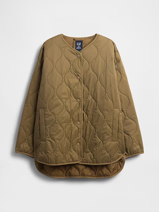 Recycled Lightweight Oversized Quilted Liner Jacket | Gap (US)