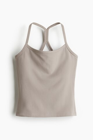 H & M - Top de sport avec soutien-gorge intégré SoftMove - Chocolat | H&M (FR, IT, ES, PT, BE)