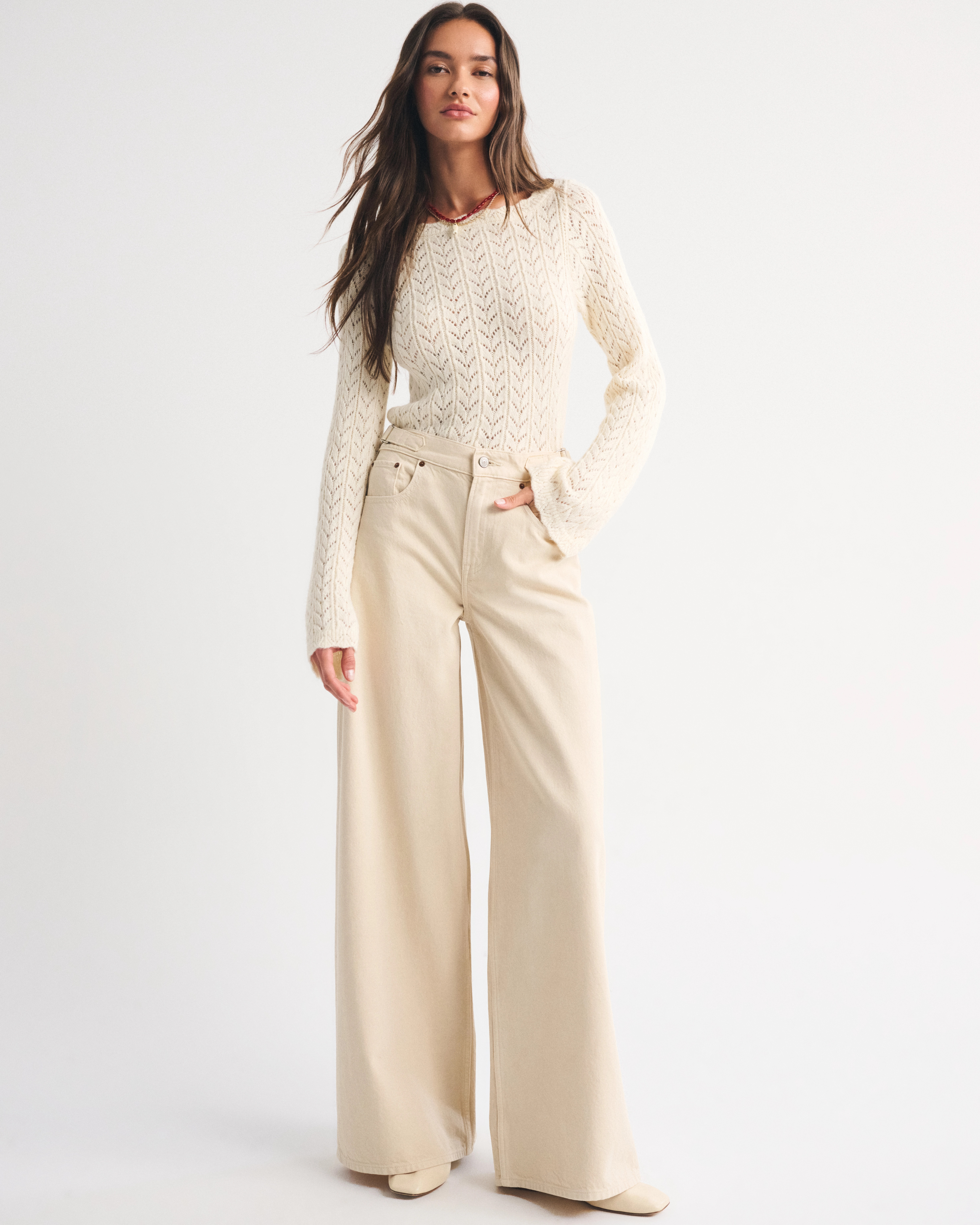 High Rise Ultra Wide Leg Jean | Abercrombie & Fitch (US)