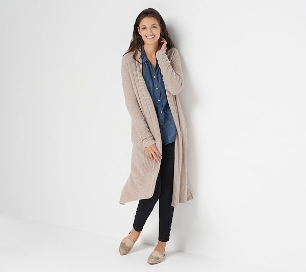 Barefoot Dreams CozyChic Lite Catalina Long Cardigan | QVC