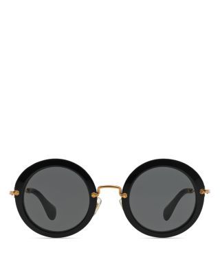 Miu Miu 13NS Round Sunglasses, 49mm | Bloomingdale's (US)