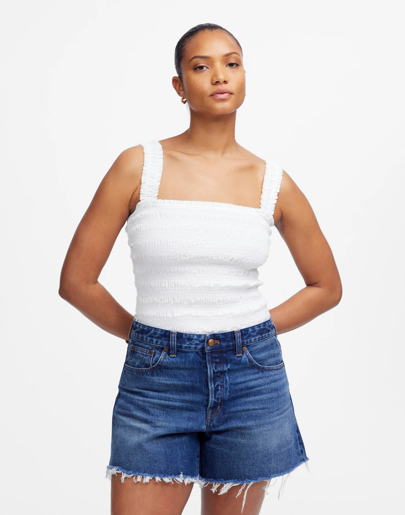 The Curvy Brynn Long Short in Polacheck Wash | Madewell
