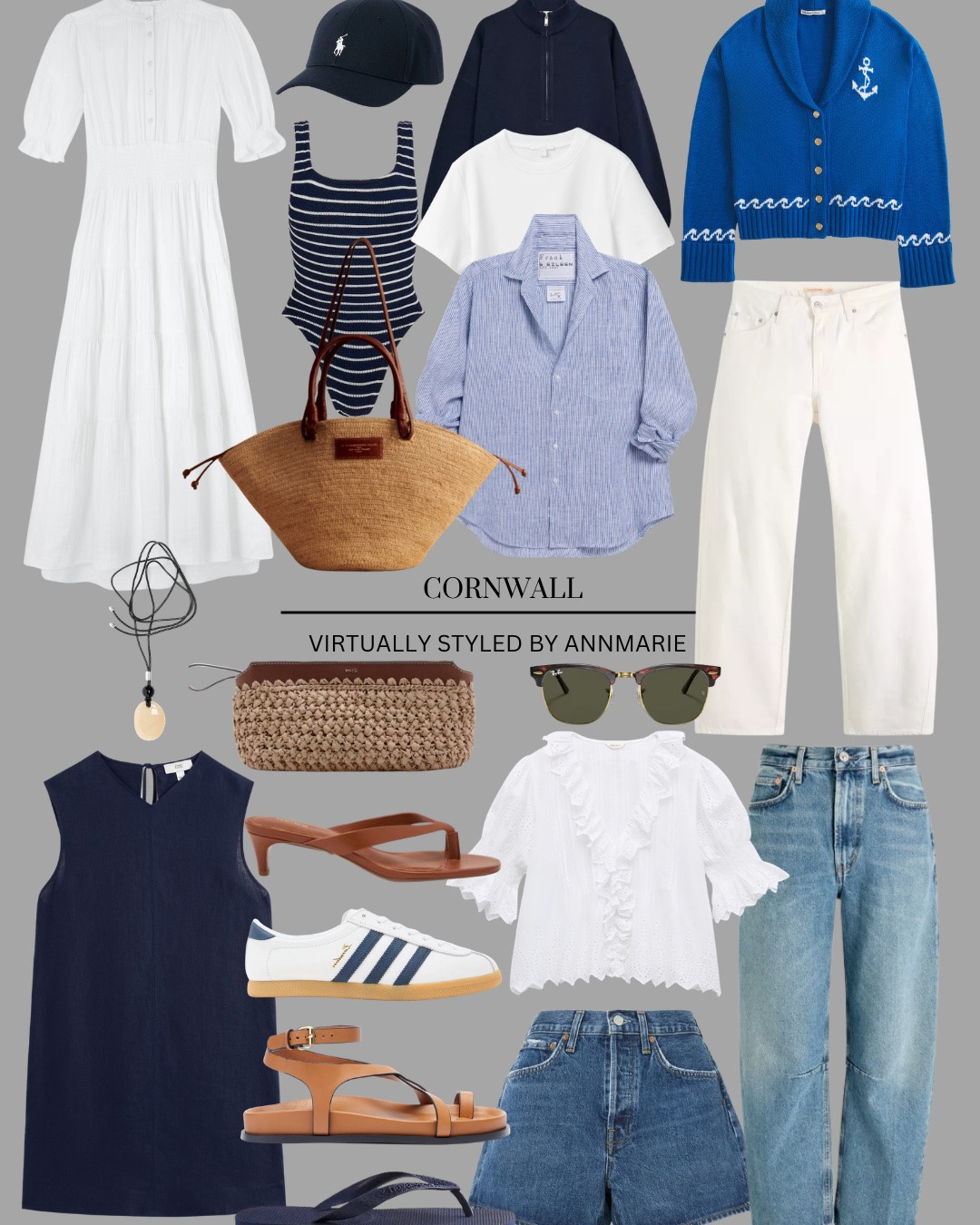 Cornwall holiday capsule wardrobe 

UK coastal holiday what to wear