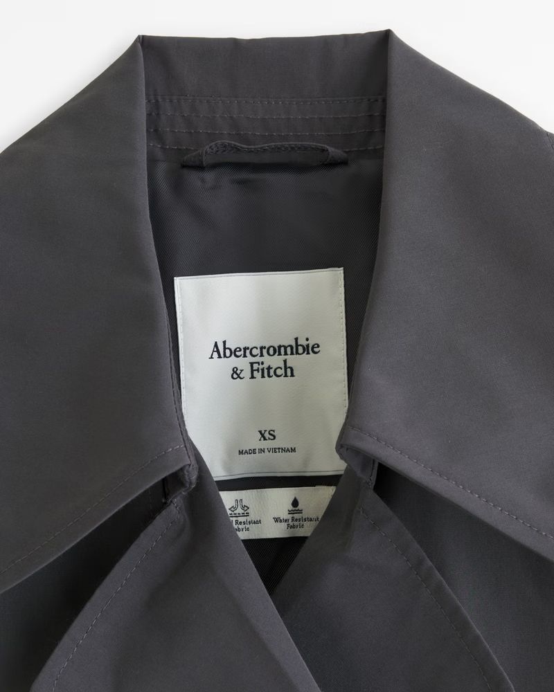 Women's Cropped Trench Coat | Women's Coats & Jackets | Abercrombie.com | Abercrombie & Fitch (US)