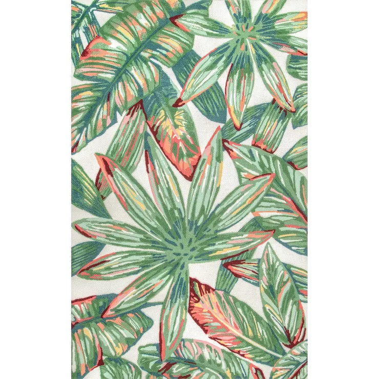 nuLOOM Contemporary Floral Lindsey Indoor/Outdoor Patio Area Rug | Target