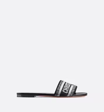 Dway Slide Black Embroidered Cotton | Dior Beauty (US)